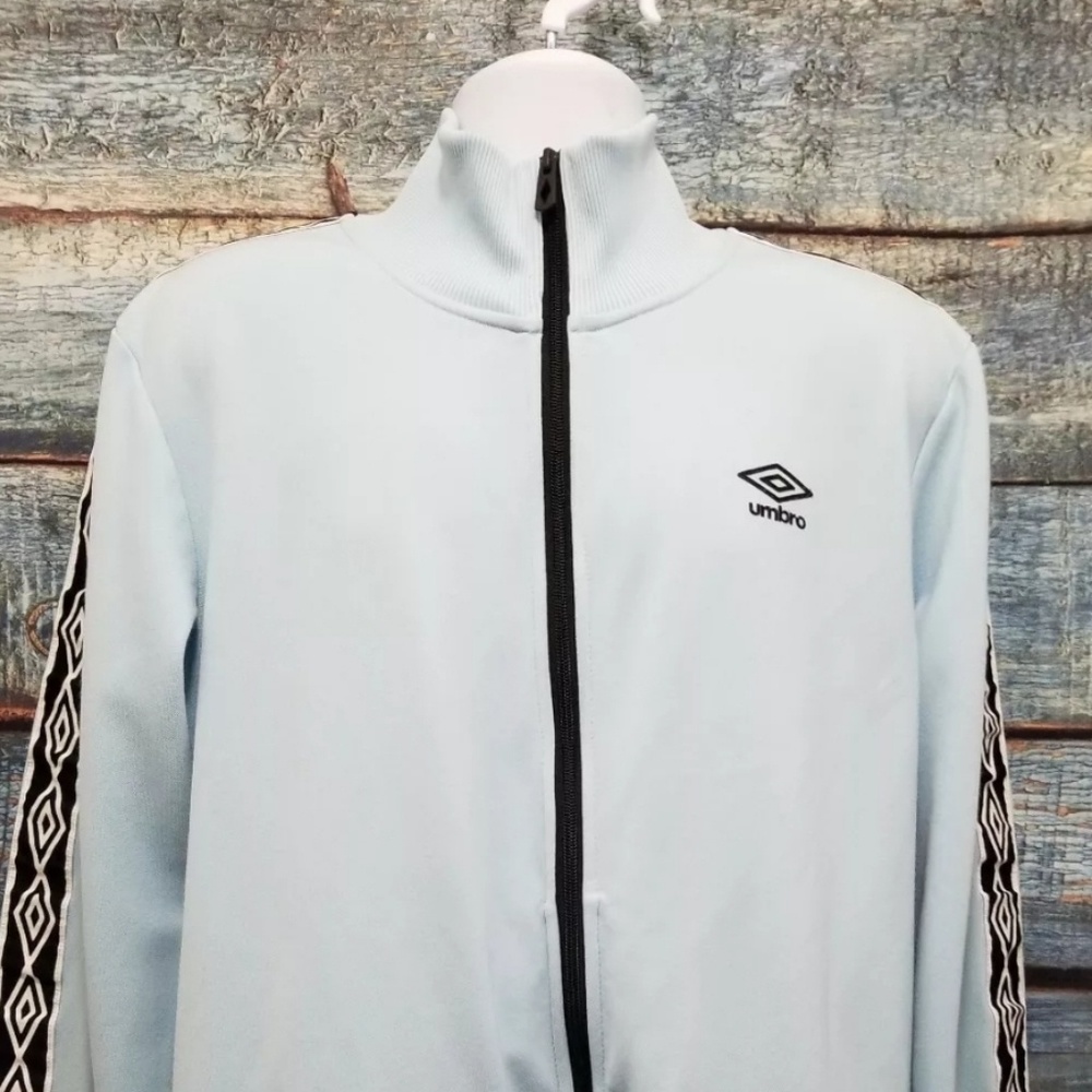 Umbro Soccer Track Jacket Diamond Icon Sky Blue XL